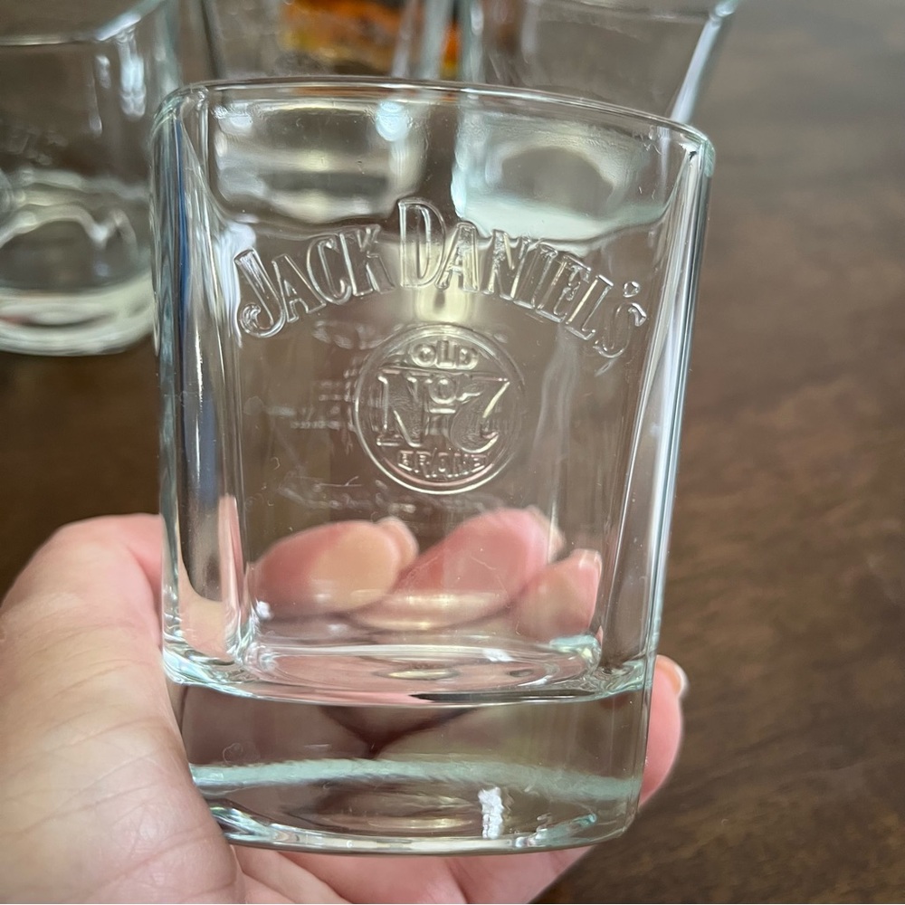 Jack Daniels Clear Whiskey Glass Tumbler Set